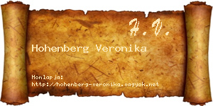 Hohenberg Veronika névjegykártya